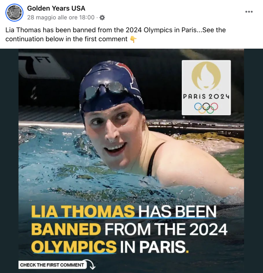 Fact Check Lia Thomas Has NOT Been Exclusively Banned From 2024